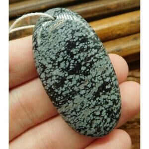 Snowflake Obsidian Pendant Bead